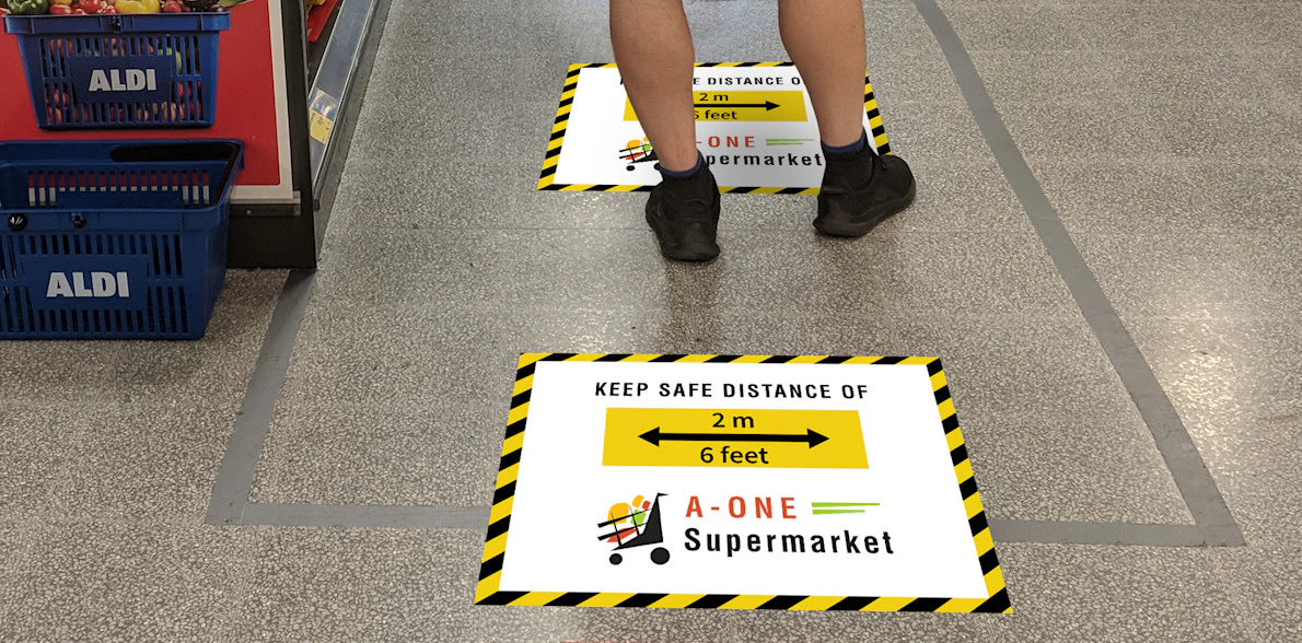 Custom Floor Decal in Mall